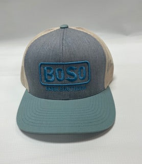 BoSo Born Southern Snapback light blue logo