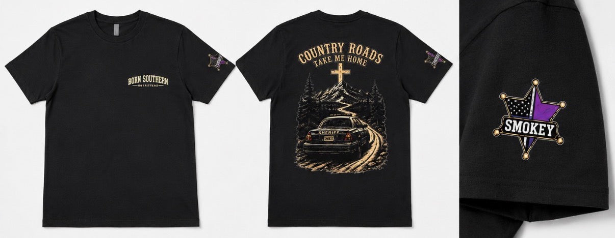 "Country Roads Take Me Home" Smokey Benefit Shirt
