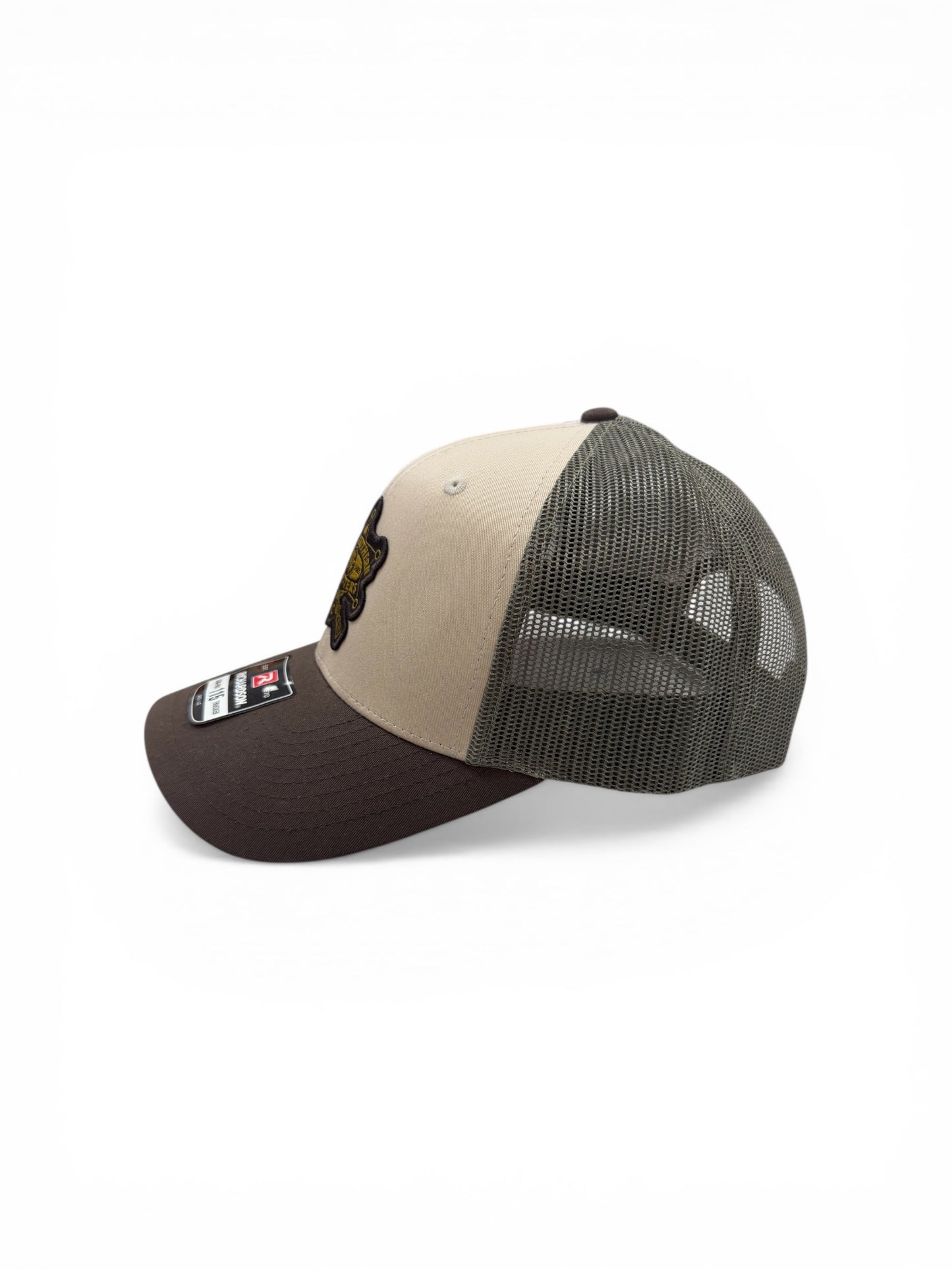 Khaki/Brown Vintage badge hat