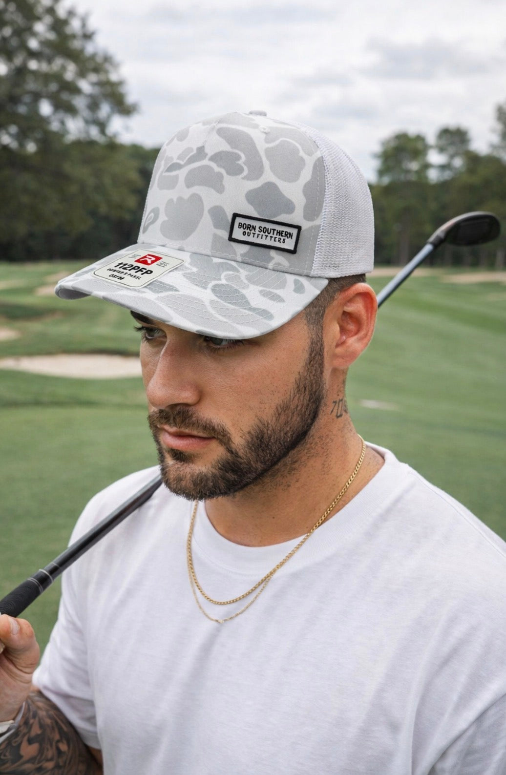 White camo hat