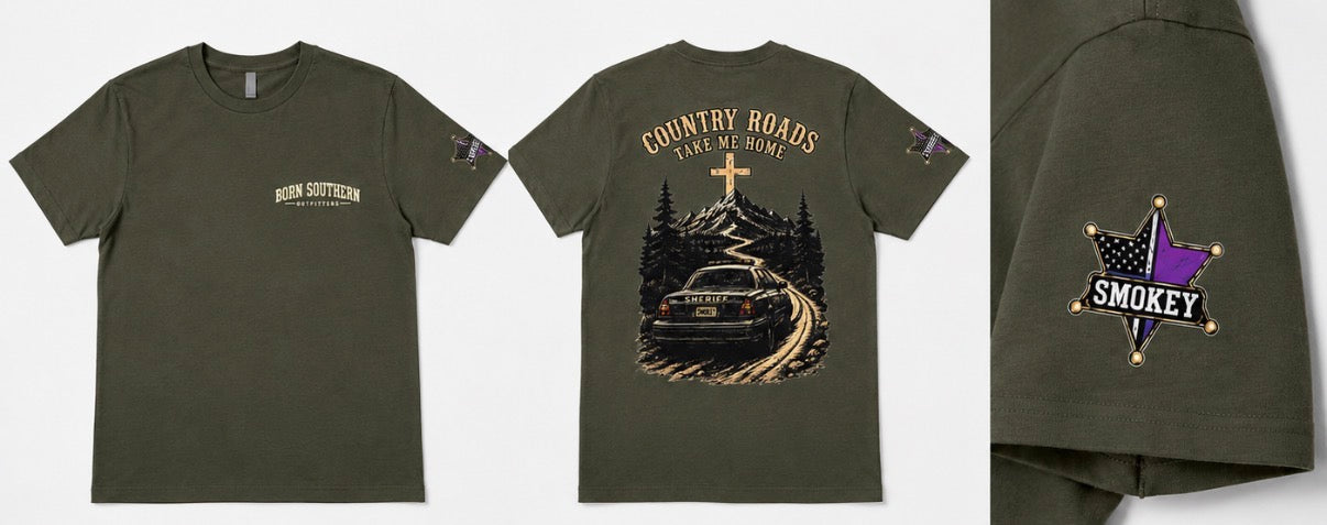 "Country Roads Take Me Home" Smokey Benefit Shirt