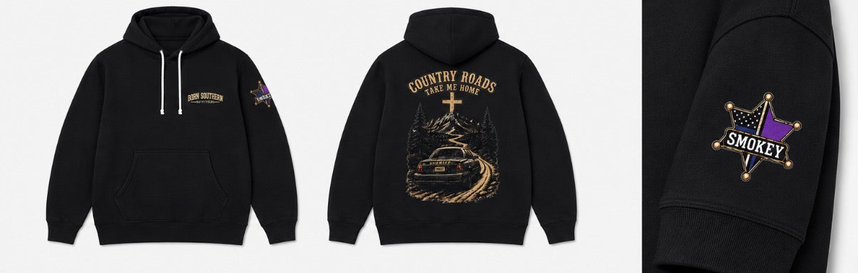 "Country Roads Take Me Home" Smokey Benefit Hoodie